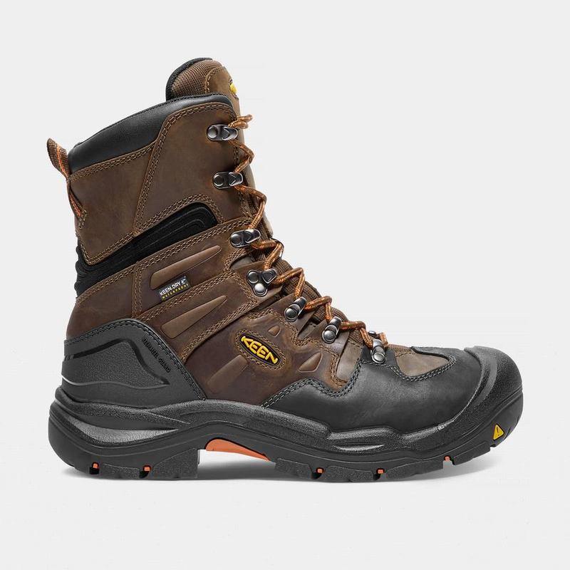 Botas De Trabajo Keen Coburg 8" Waterproof Steel Toe Para Hombre Marrom/Negros - Botas Keen Mexico (